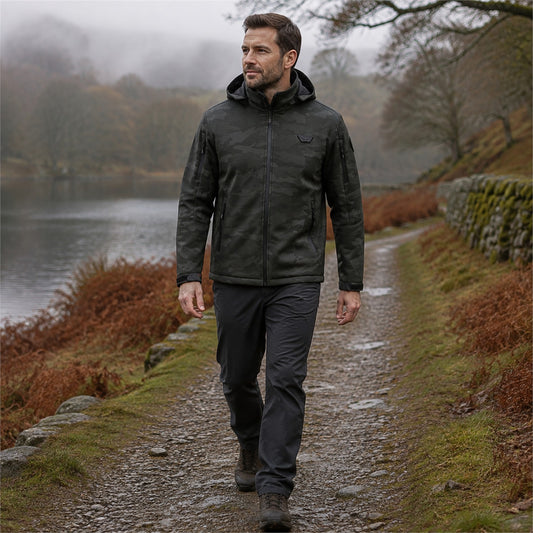 Tynedale men's heated hooded jacket - camo outdoor