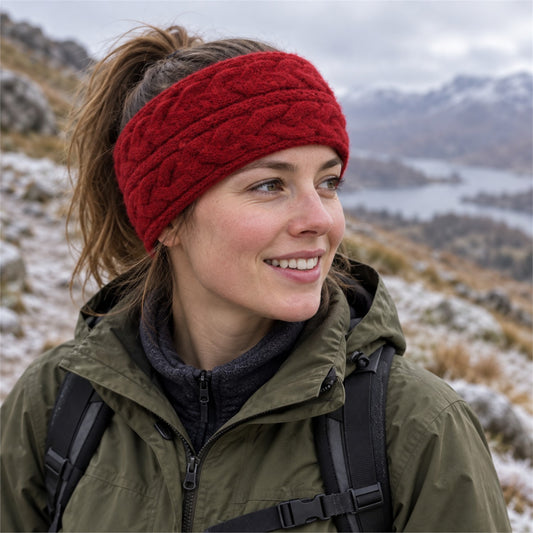 Aysgarth cable-knit earwarmer headband – outdoor
