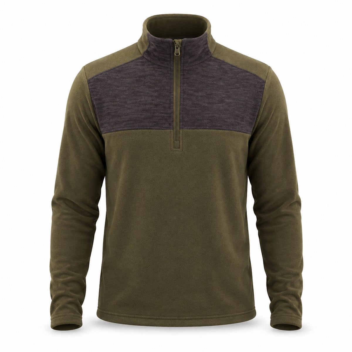 Rosedale men's half-zip fleece — olive white