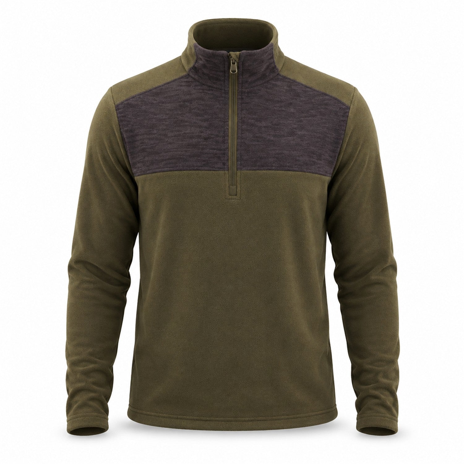 Rosedale men's half-zip fleece — olive white