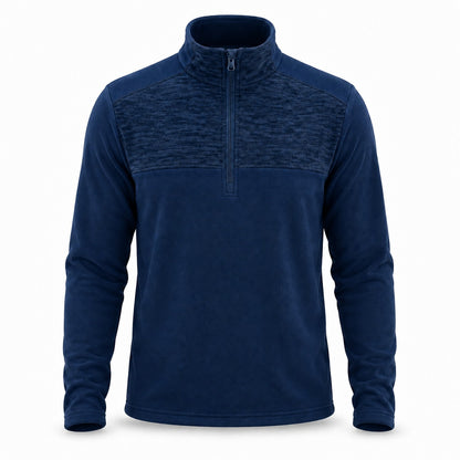 Rosedale men's half-zip fleece — navy white
