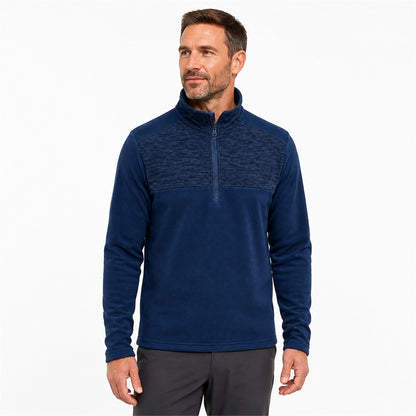 Rosedale men's half-zip fleece — model white