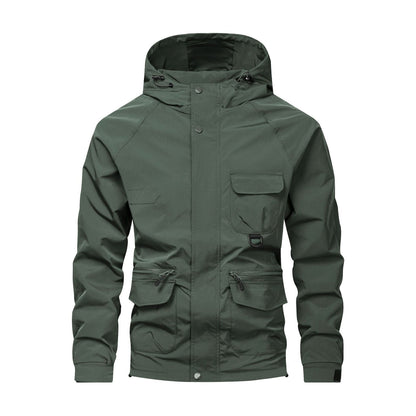 Helvellyn Men's Windproof Utility Jacket - sage green white