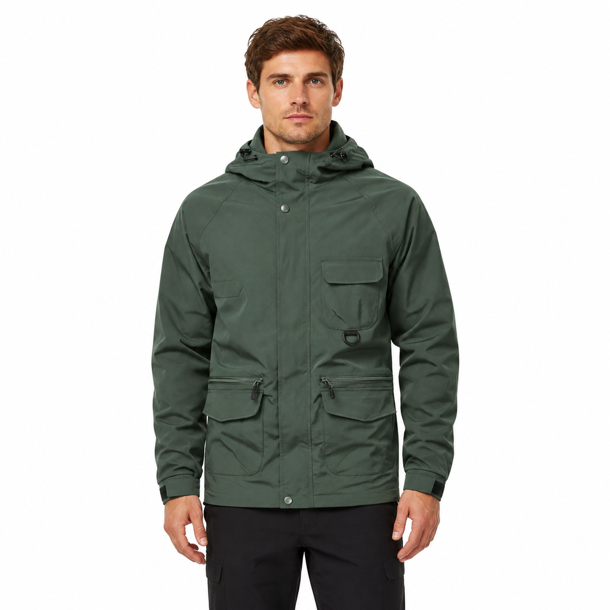 Helvellyn Men's Windproof Utility Jacket - sage green model