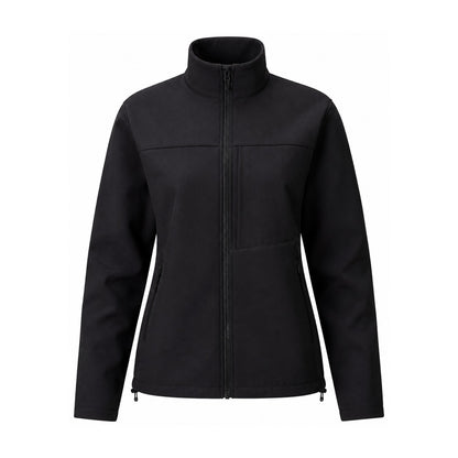Malham fleece-lined softshell jacket — women black white