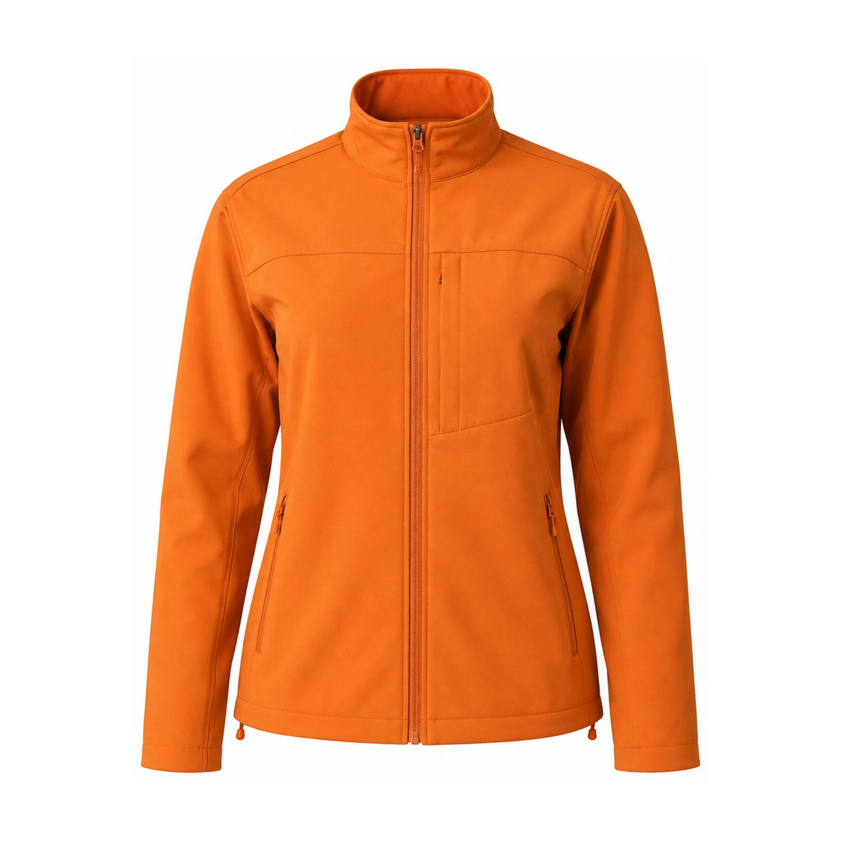 Malham fleece-lined softshell jacket — women orange white