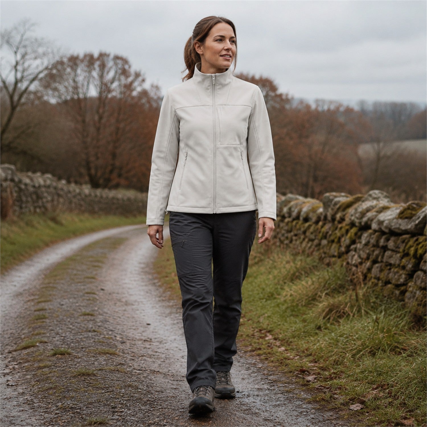 Malham fleece-lined softshell jacket — women outdoor