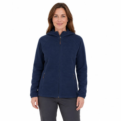 Aira women's hooded fleece — model white