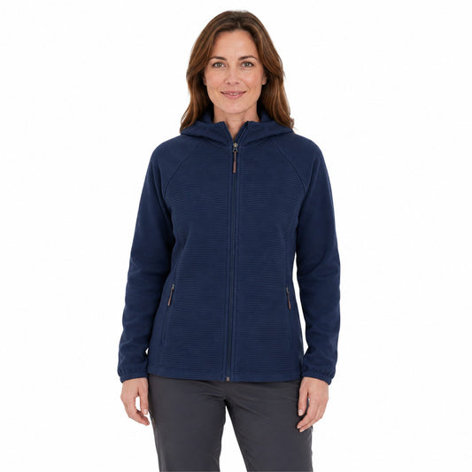 Aira women's hooded fleece — model white