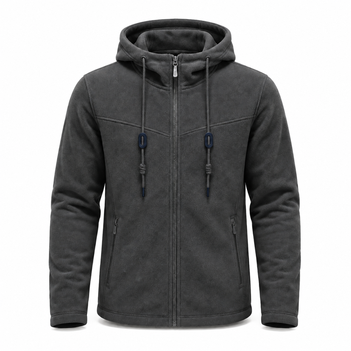 Malham Men's Thermal Fleece Midlayer - charcoal grey white