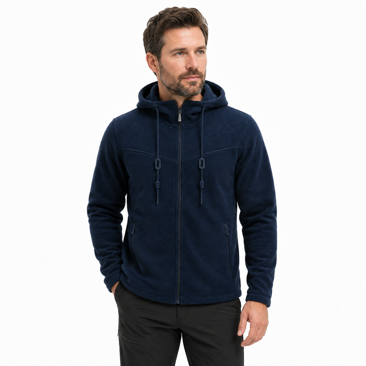 Malham Men's Thermal Fleece Midlayer - navy model