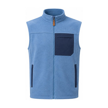Borrowdale fleece gilet — blue white feed