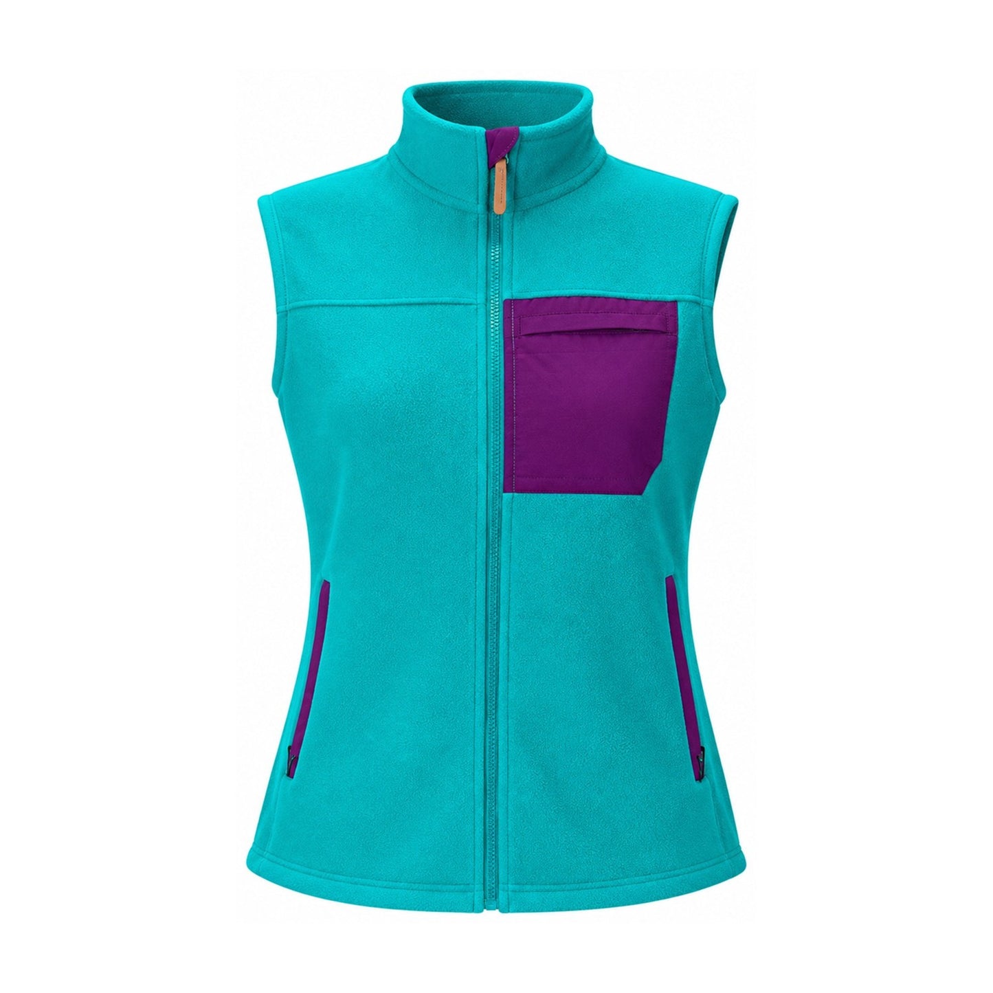 Borrowdale fleece gilet — green white feed