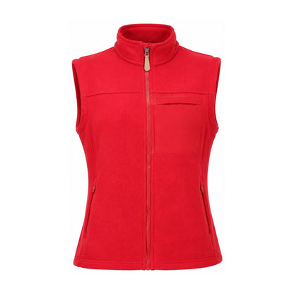Borrowdale fleece gilet — red white feed