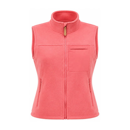 Borrowdale fleece gilet — pink white feed