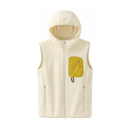 Rydal hooded fleece gilet — ivory white feed