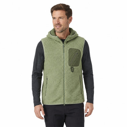 Rydal hooded fleece gilet — men model