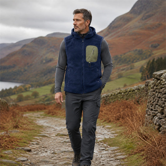 Rydal hooded fleece gilet — men outdoor