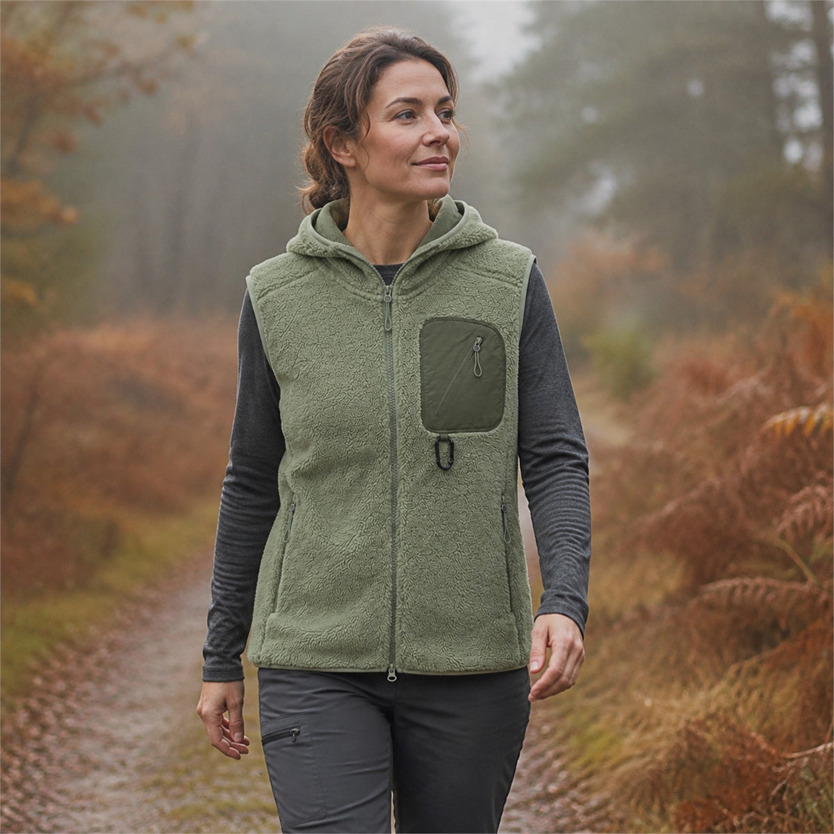 Rydal hooded fleece gilet — women outdoor