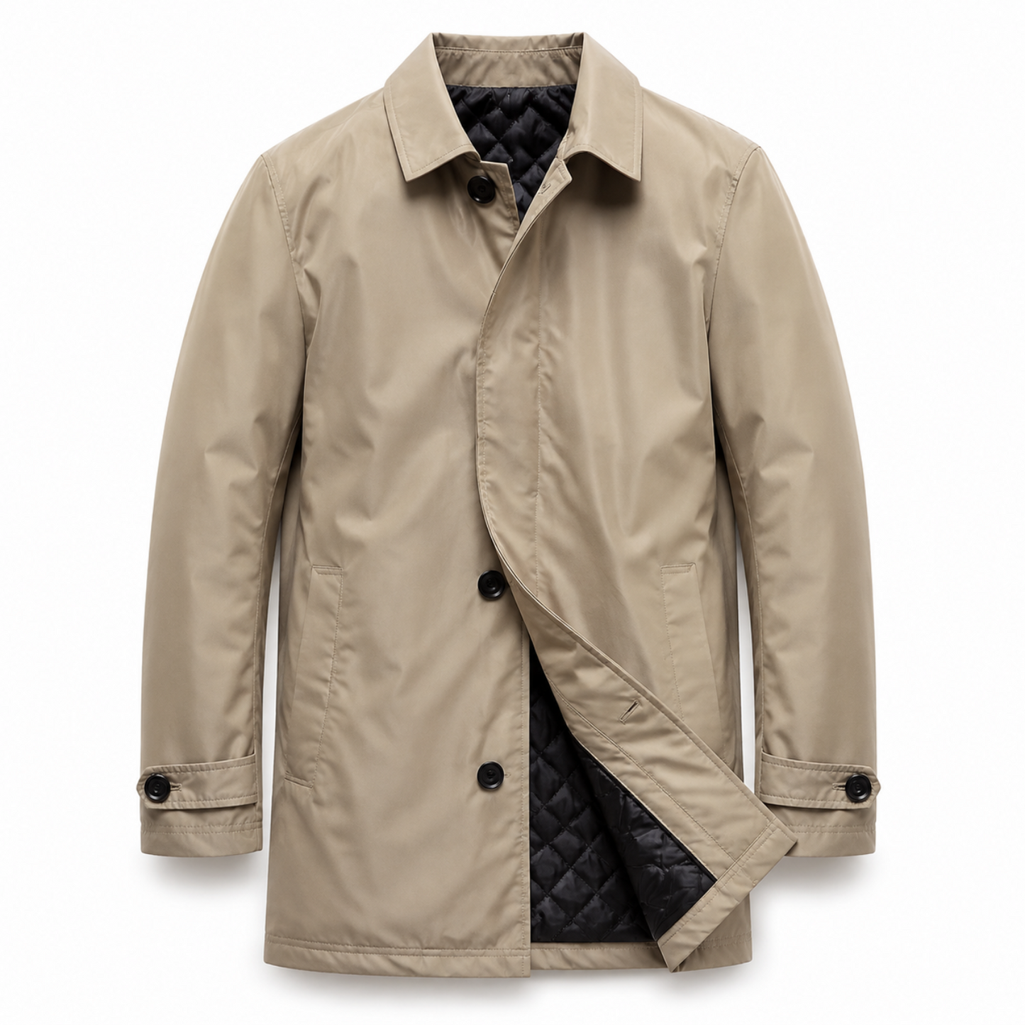 Ashdown Men's Lightweight Insulated Coat - khaki white
