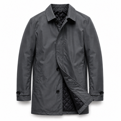 Ashdown Men's Lightweight Insulated Coat - charcoal grey white
