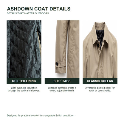 Ashdown Men's Lightweight Insulated Coat - feature details