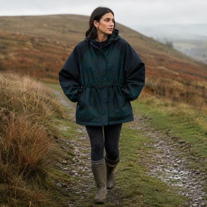 Caledon Women's Tartan Drawcord Jacket - outdoor