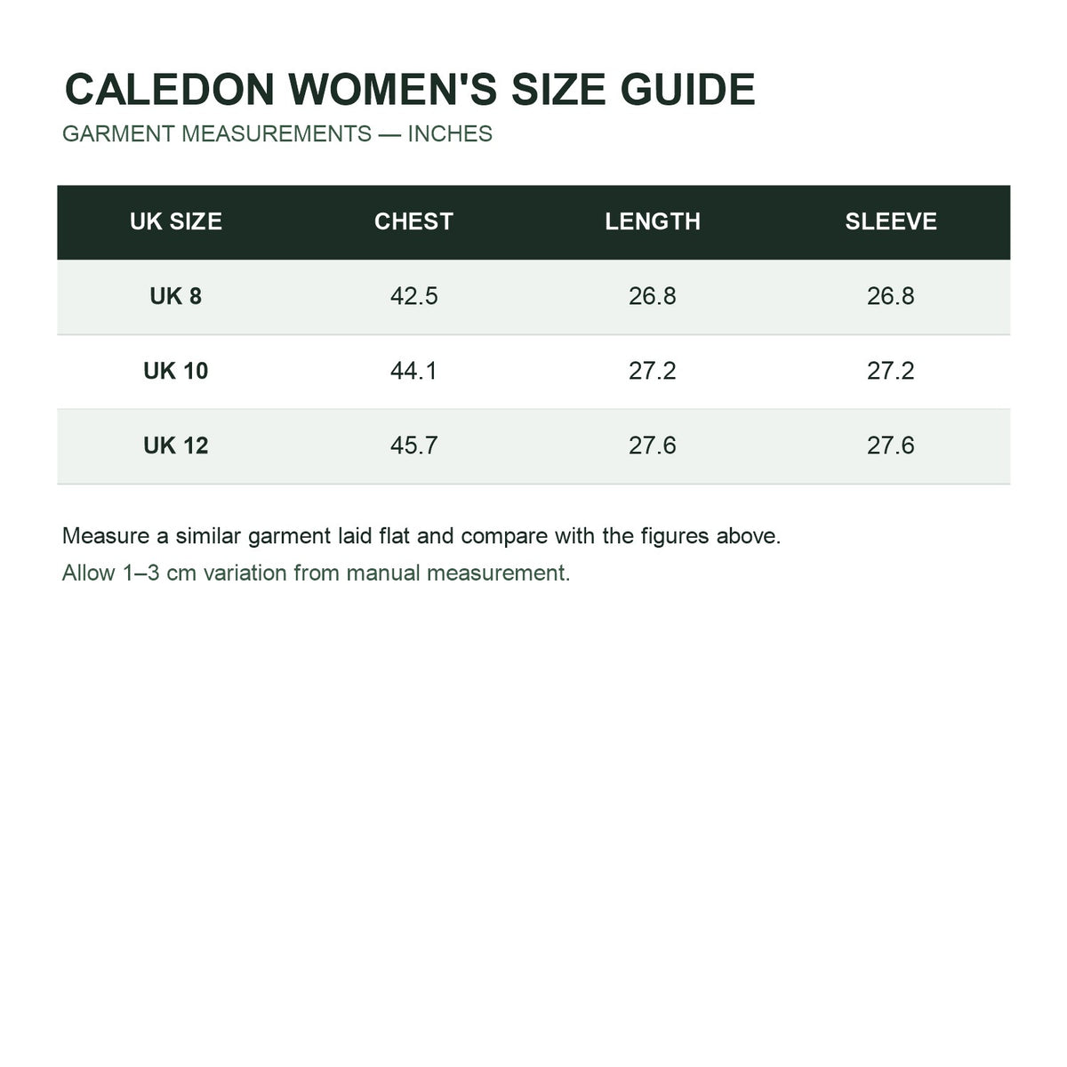 Caledon Women's Tartan Drawcord Jacket - size guide