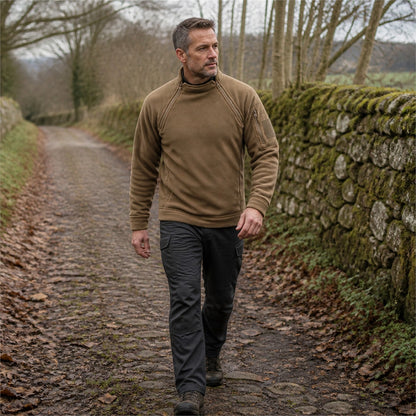Kielder men's zip-neck fleece pullover - outdoor