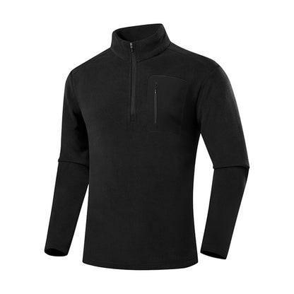Whinlatter men's half-zip fleece - black white