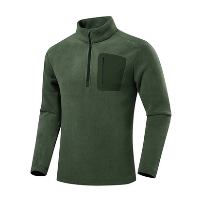 Whinlatter men's half-zip fleece - green white