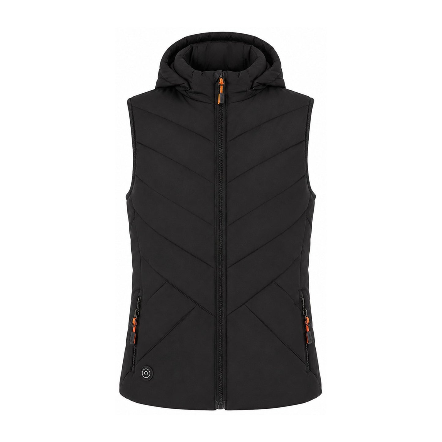 Teesdale Women's Heated Hooded Gilet - black front