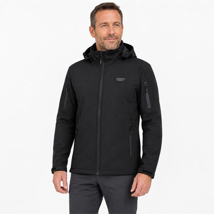 Tynedale men's heated hooded jacket - black model white