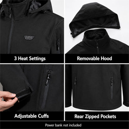 Tynedale men's heated hooded jacket - details