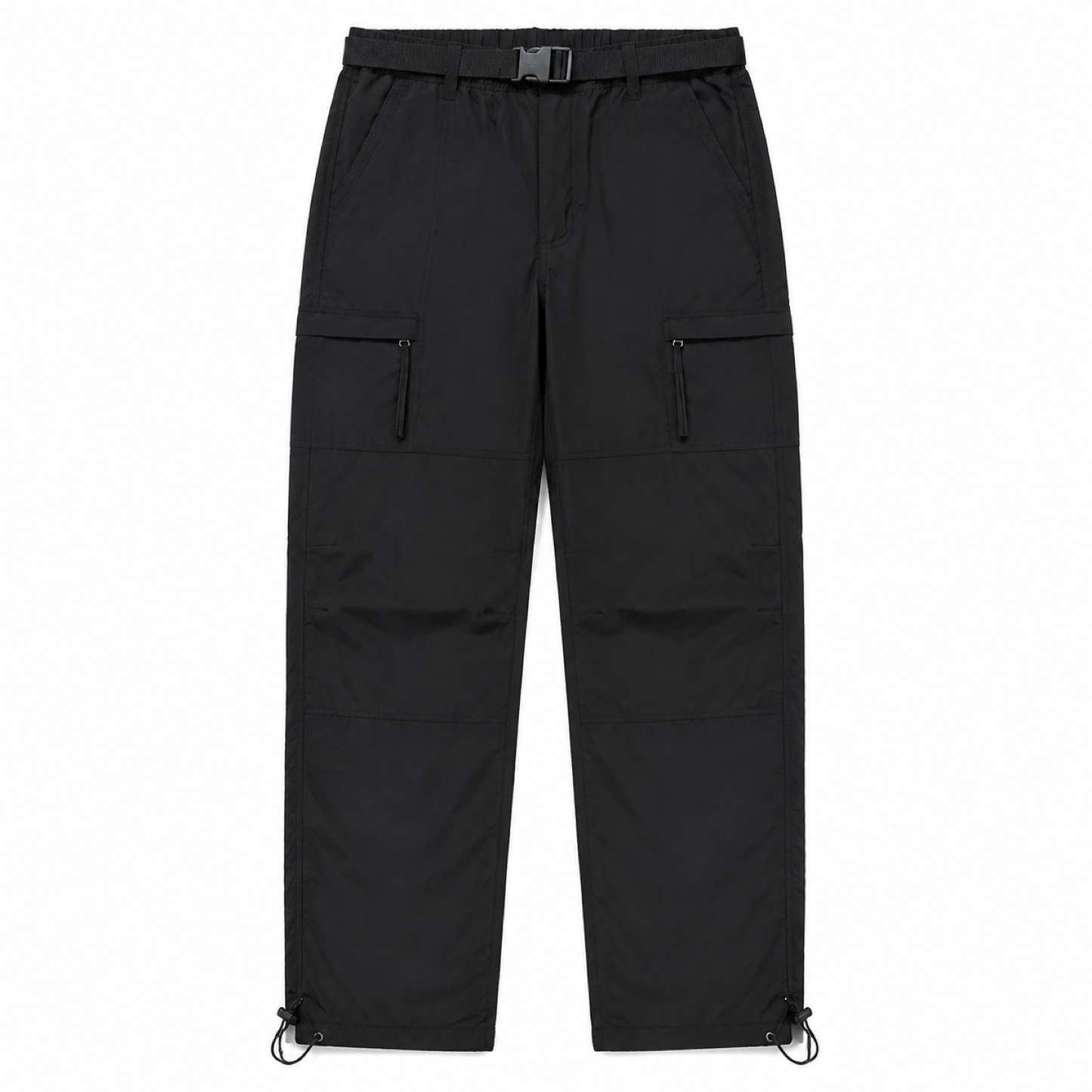 Men's cargo walking trousers — black