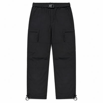 Men's cargo walking trousers — black