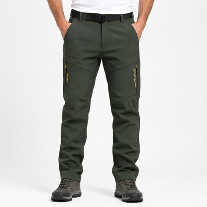 Men's fleece-lined softshell trousers — model