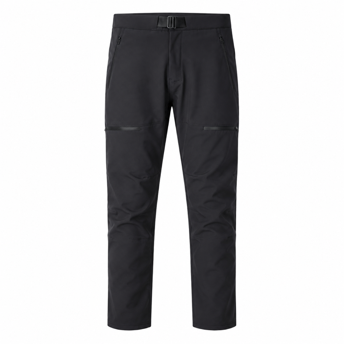 Men's water-repellent walking trousers — black