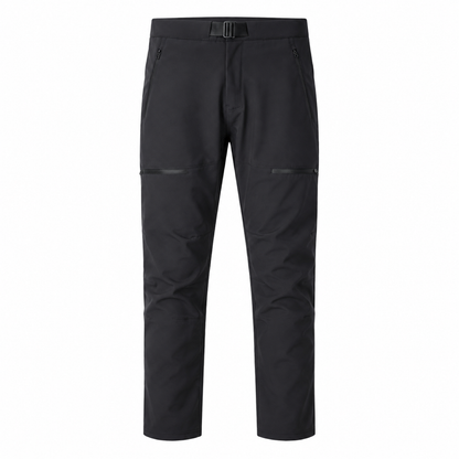 Men's water-repellent walking trousers — black