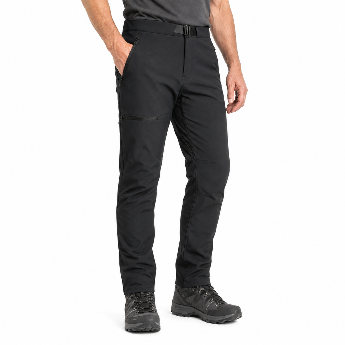 Men's water-repellent walking trousers — model