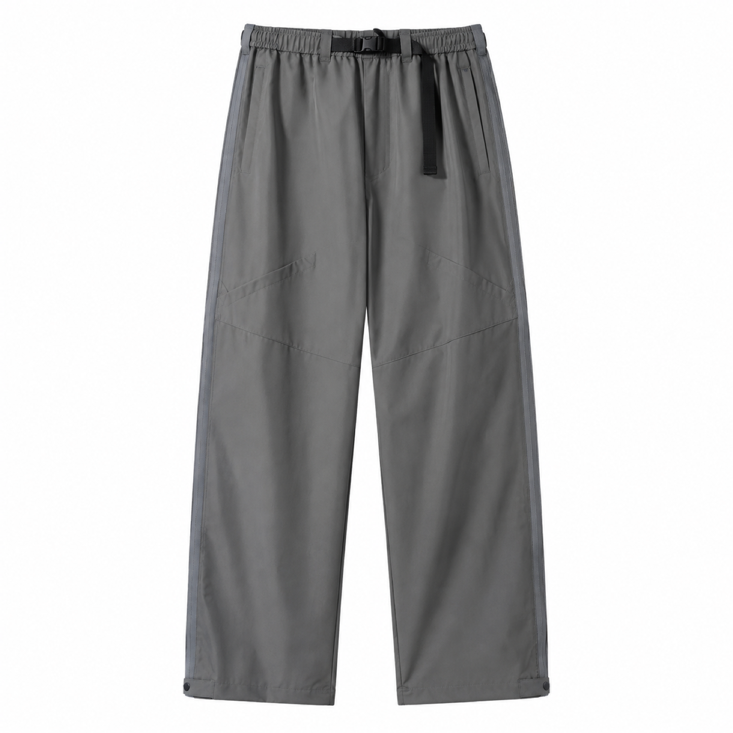 Men's side-zip walking trousers — grey