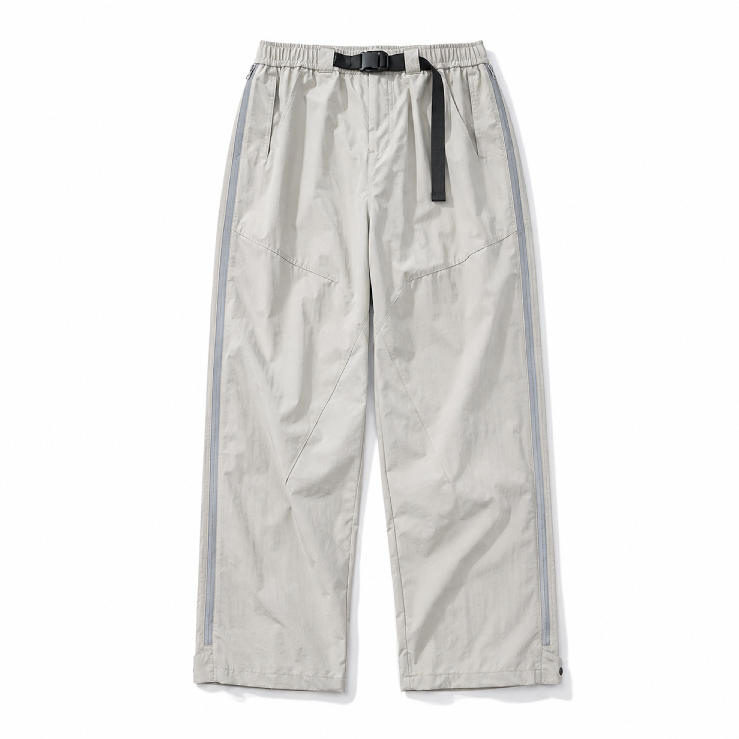 Men's side-zip walking trousers — light-grey