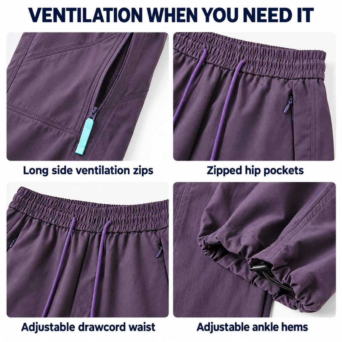 Kinder men's features zip-vent walking trousers