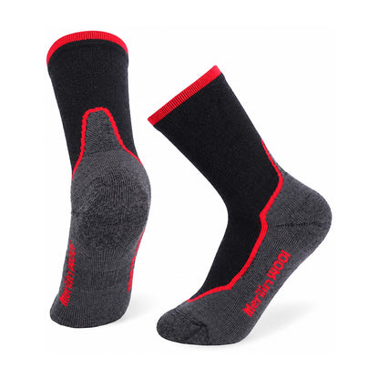 Falstone merino blend hiking socks – Grey / Red