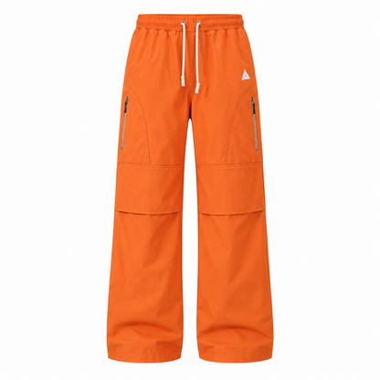 Cheviot men's fleece-lined relaxed walking trousers in Orange, front view