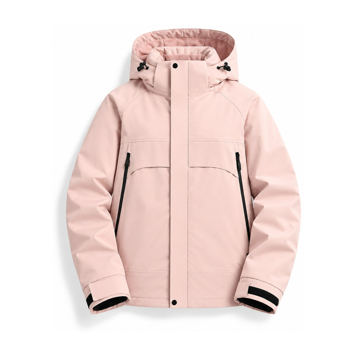 Bransdale insulated hooded jacket — blush pink front