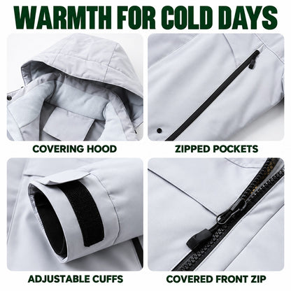 Bransdale insulated hooded jacket — details
