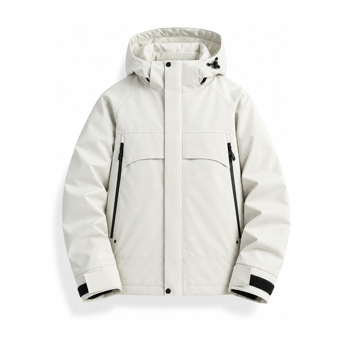 Bransdale insulated hooded jacket — ivory front