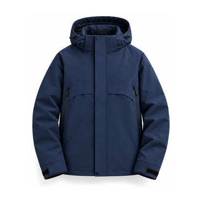 Bransdale insulated hooded jacket — navy front