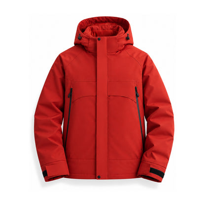 Bransdale insulated hooded jacket — red front